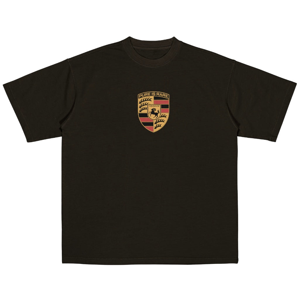 PURE IS RARE "PORSCHE" TEE - BROWN