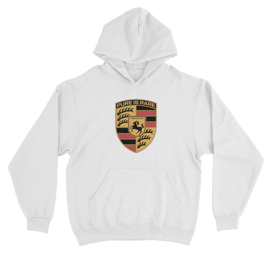 PURE IS RARE "PORSCHE" HOODIE - WHITE