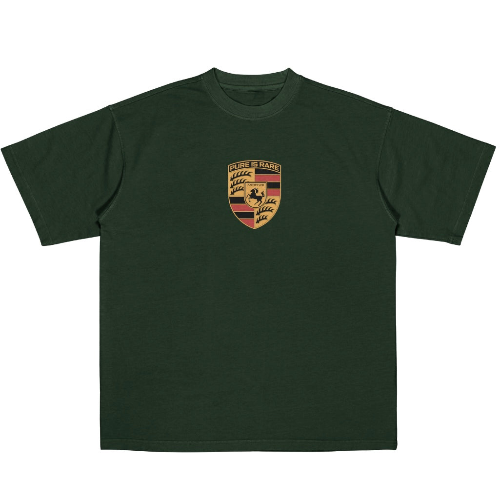 PURE IS RARE "PORSCHE" TEE - PINE GREEN