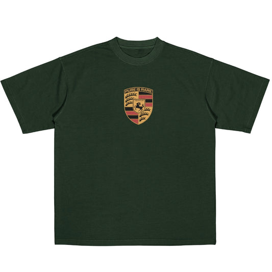 PURE IS RARE "PORSCHE" TEE - PINE GREEN