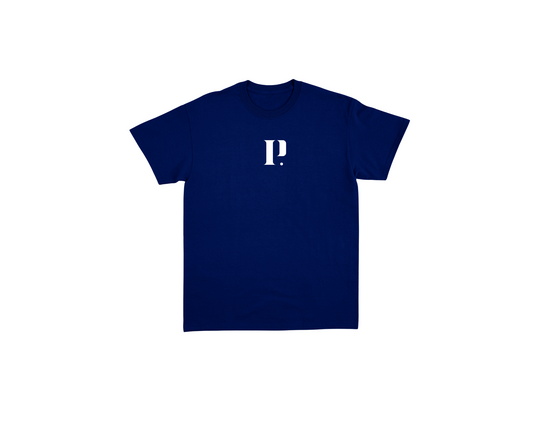 "P" LOGO TEE - NAVY/WHITE