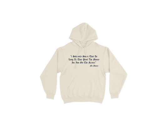 "FLY MONEY OATH" HOODIE - CREAM/NAVY