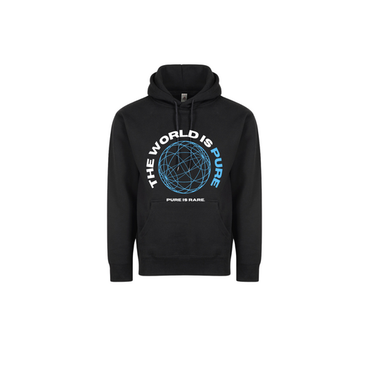 “PURE WORLD” HOODIE - BLACK