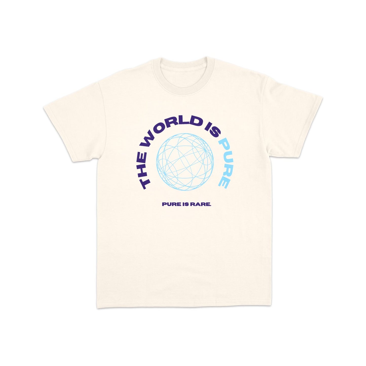 “PURE WORLD” TEE - BUTTER CREAM