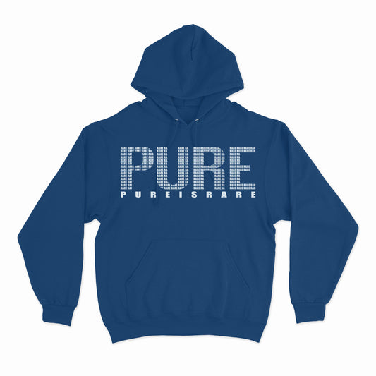 "PURE EVERYTHING" HOODIE- NAVY/WHITE