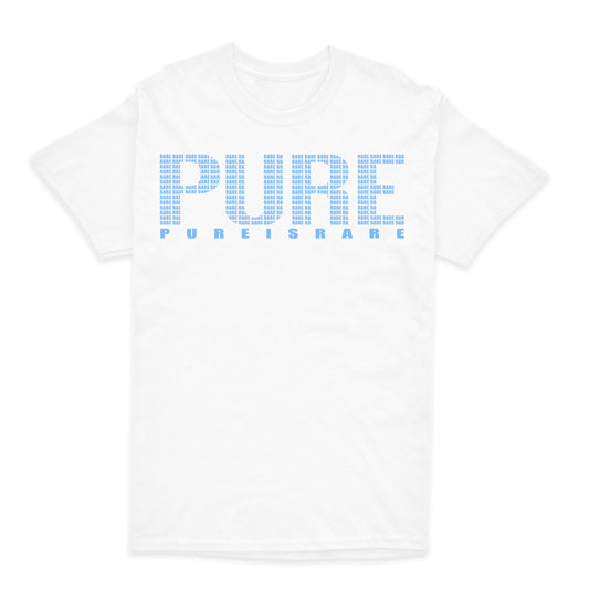 "PURE EVERYTHING" T-SHIRT- WHITE/PURE BLUE